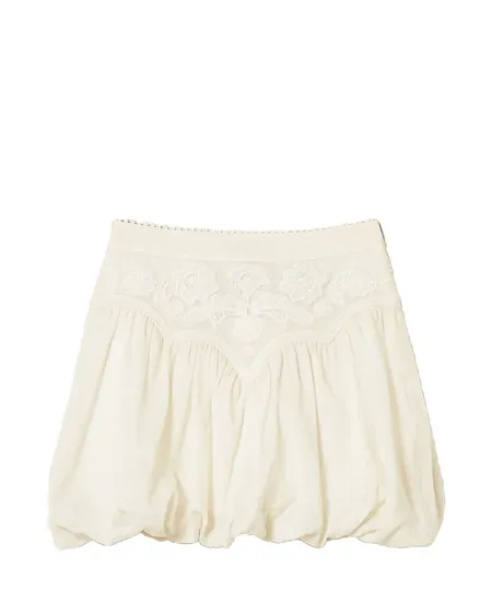Falda Bordados Encaje White Twinset