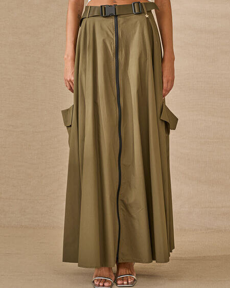 Falda Bolsillos Militar Souvenir