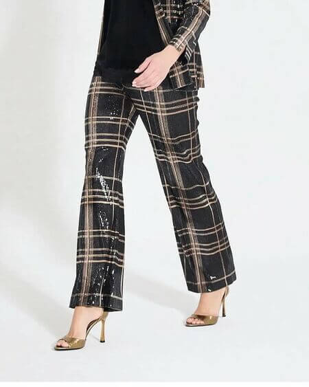 Pantalón Cuadros Lentejuelas Bmb & Co