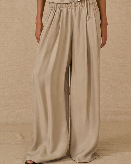 Pantalón Palazzo Beige Souvenir