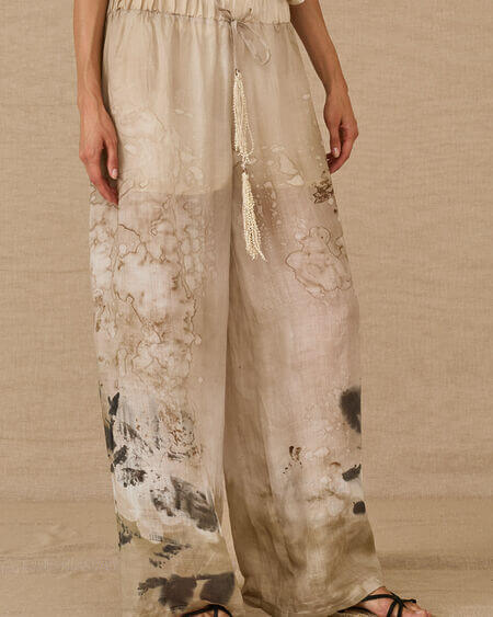Pantalón Palazzo Estampado Souvenir