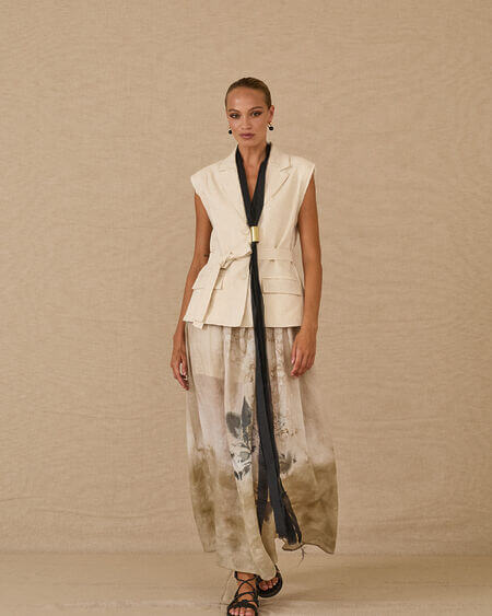 Vestido Largo Chaleco Souvenir