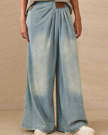 Pantalón Denim Palazzo Souvenir