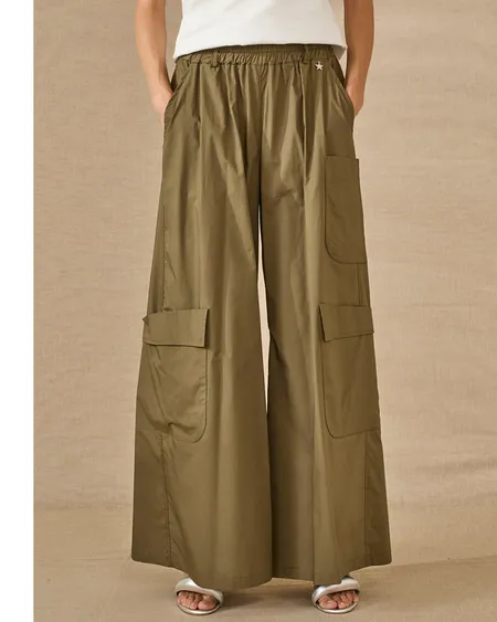Pantalón Cargo Palazzo Militar Souvenir