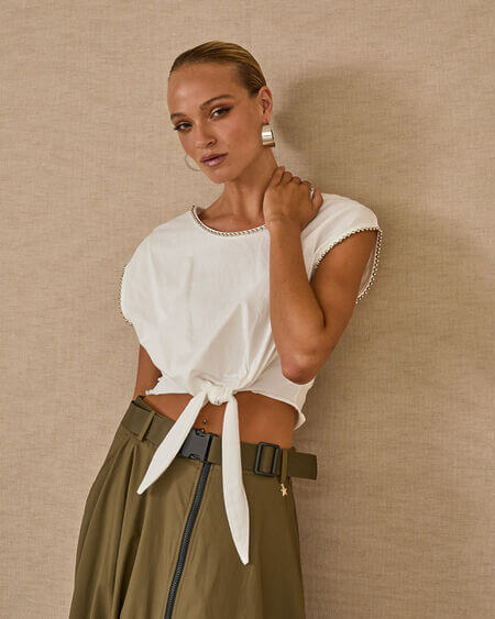 Camiseta Perlas Blanco Souvenir