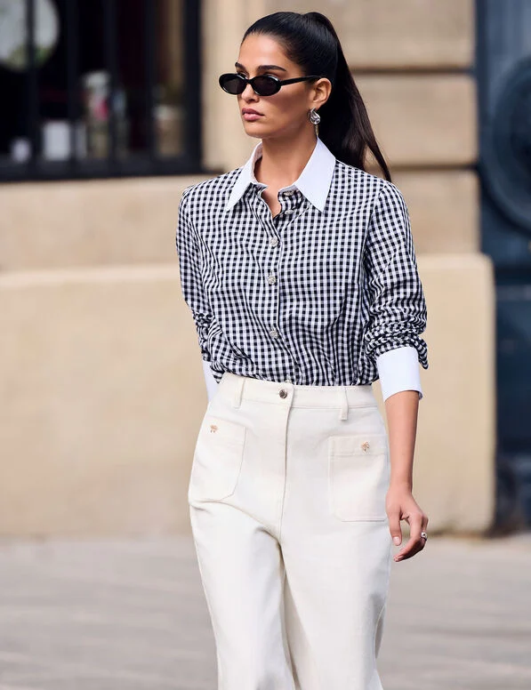 chemise-col-contrastant-multicolore-femme-vue1-32536311049250900