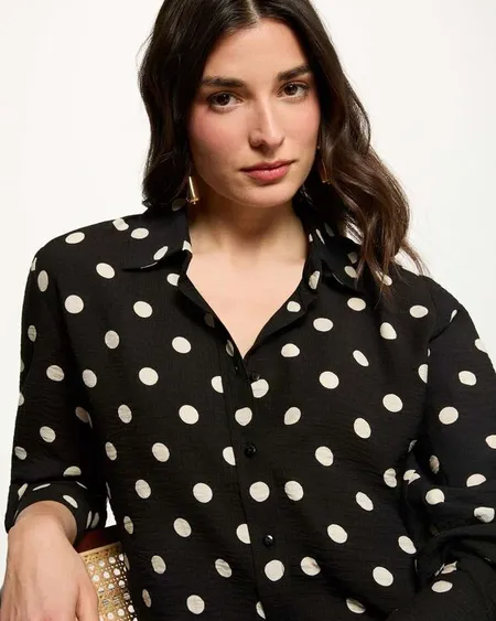 Camisa Manga Larga Lunares Cpite Morgan De Toi