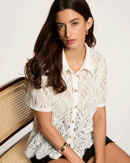 Camisa De Encaje Dlila Morgan De Toi