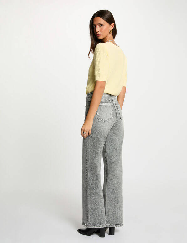 gilet-ajuste-col-v-jaune-pastel-femme-vue2-32536311048821191