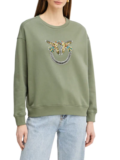 Sudadera Nelly Verde Vertiver Pinko