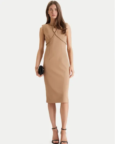 Vestido Maye Beige Guess By Marciano