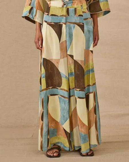 Pantalón Viscosa Estampada Souvenir