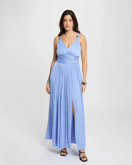 Vestido Largo Cuello V Rlouna Morgan De Toy