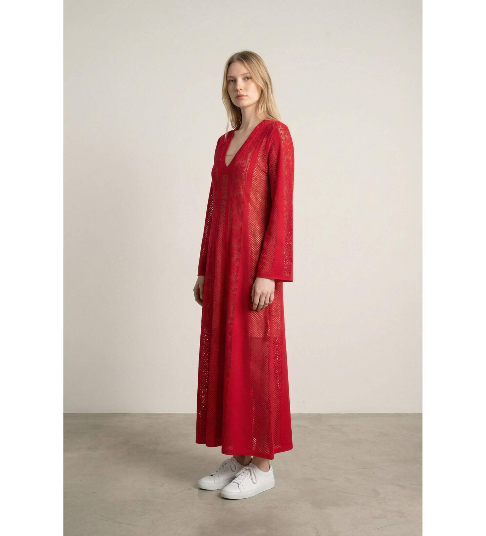 twinset-abito-lungo-scollato-punzonato-261tt3070-3309613-a