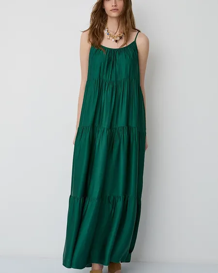 Vestido Largo Con Tirantas Bsb
