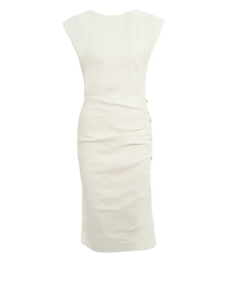 Vestido Alissa Lino White Pinko