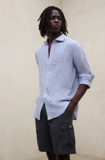 Camisa Alfredo Linen Stripes Ecoalf