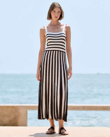 Vestido Midi Listado Sita Murt