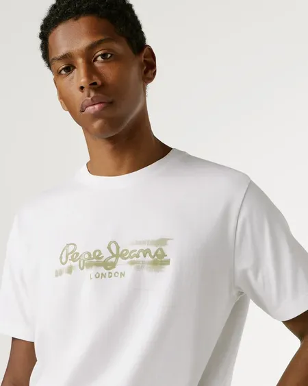 Camiseta Seasonal logo White Pepe Jeans