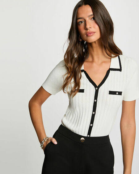 Jersey Abierto Escote Pico Mtoniza Morgan De Toi