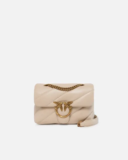 Mini Love Bag Puff Maxi Quilt Beige Pinko