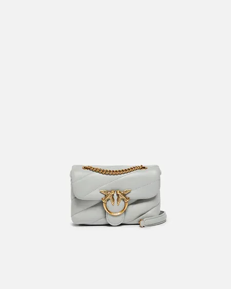 Bolso Love Puff Baby Gris Azulado Pinko
