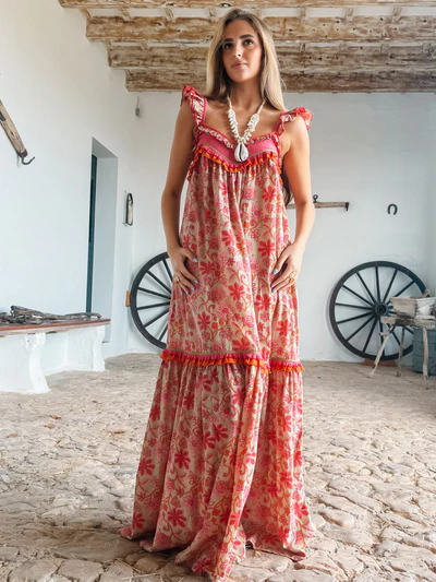 Vestido Artrutx Floral Pink Poc a Poc
