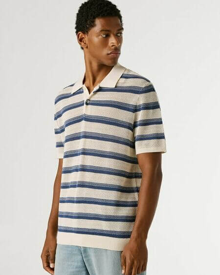 Polo Florian Stripes Navy Pepe Jeans