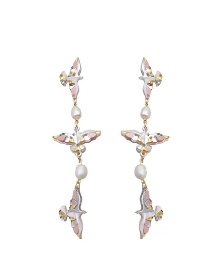 Dancing Birds Blanco Aura Lausett