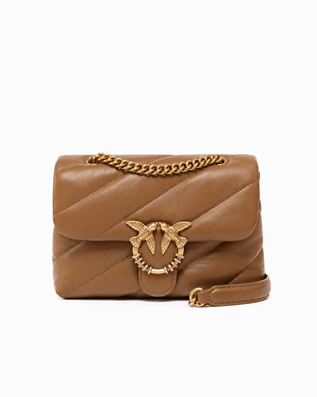 Bolso Mini Puff New Buckle Sheep Cognac Pinko