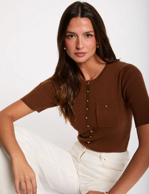 pull-col-rond-manches-courtes-marron-chocolat-femme-vue1-32536311066451231