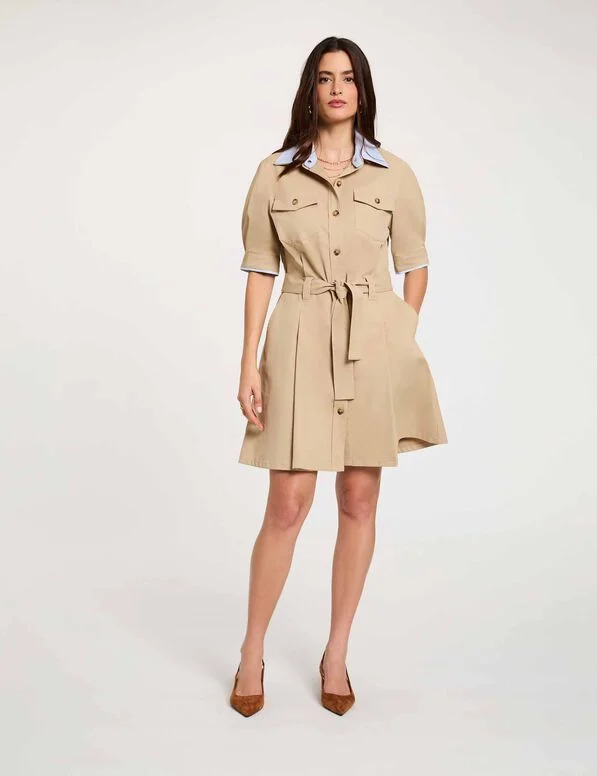 robe-courte-col-a-revers-beige-femme-vue1-32536311068861043