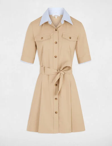 robe-courte-col-a-revers-beige-femme-vue3-32536311068861043