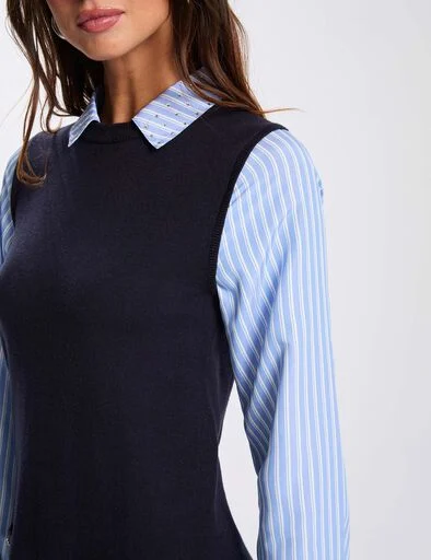 robe-tricot-courte-cintree-bleu-marine-femme-vue4-32536311055470987