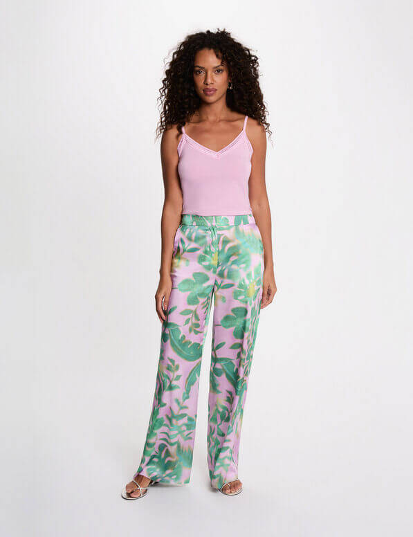 pantalon-large-taille-haute-multicolore-femme-vue1-32536311057350900
