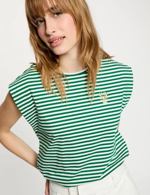 t-shirt-raye-brode-vert-prairie-femme-vue1-32536311056741213