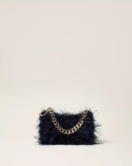 Bolso Liliane Plumas Blue Twinset