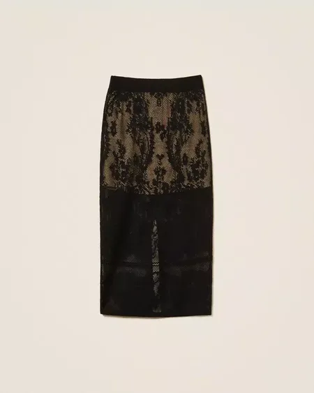 Falda Jacquard Black Twinset