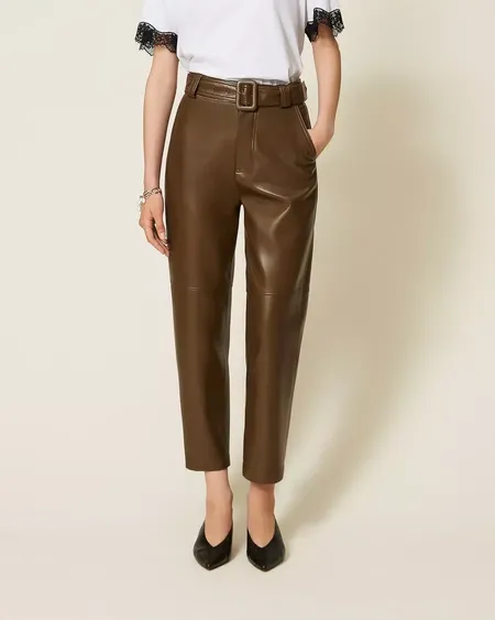 Pantalón Efecto Piel Beech Twinset