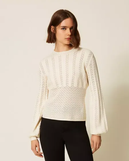 Jersey Cuello Redondo Punzonado Twinset