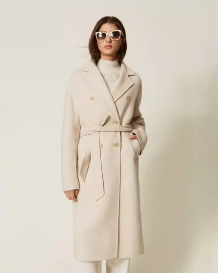 Abrigo Paño Ivory Twinset
