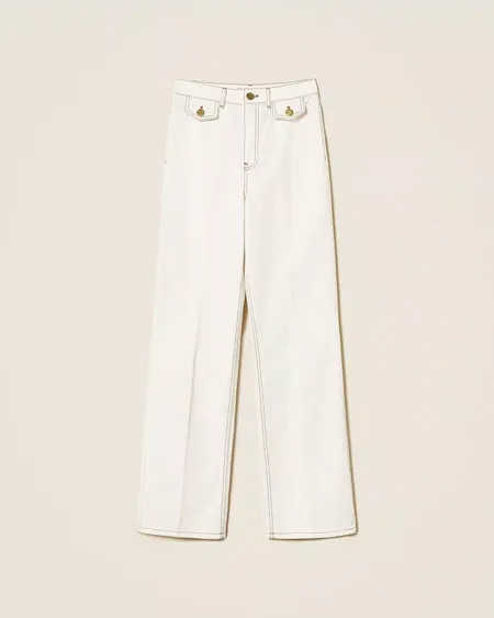 Pantalón Recto De Bull Twinset