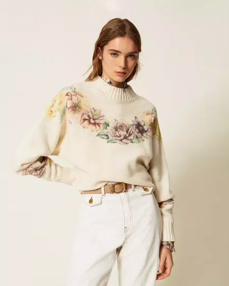 Jersey Estampado Flores Twinset