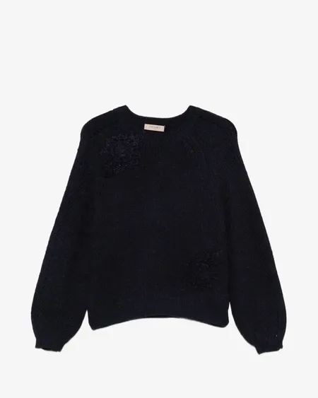 Jersey Flores Navy Twinset