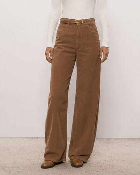 Pantalón Abullonado Pana Nut Twinset