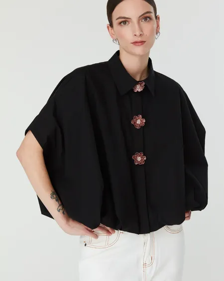 Camisa Livia Negra Jovonna London
