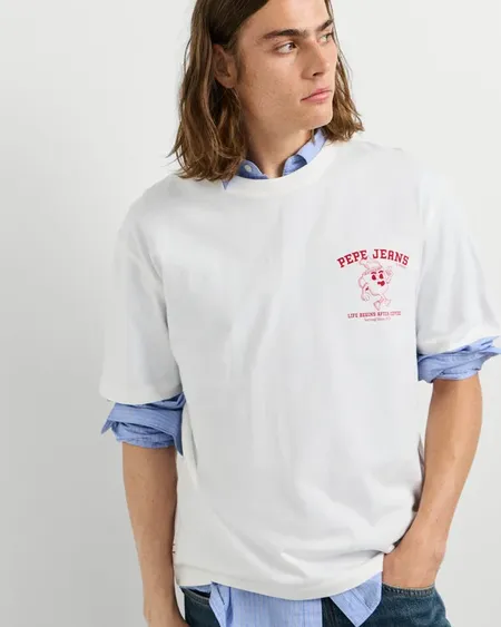 Camiseta Estampado Grafito Casual Fito Pepe Jeans