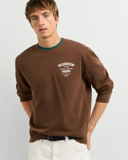 Sudadera Jed Crew Dark Mocca Pepe Jeans