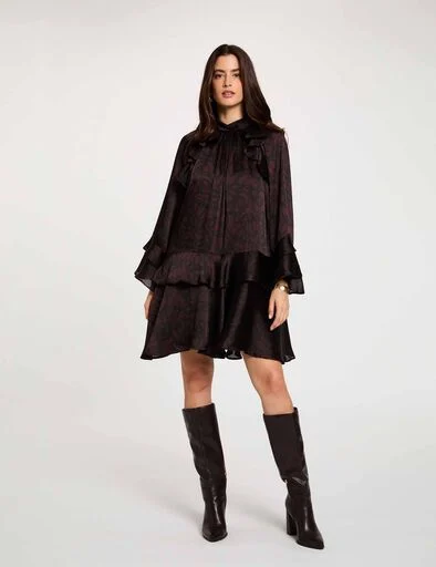 robe-courte-col-montant-multicolore-femme-vue5-32536311068800900