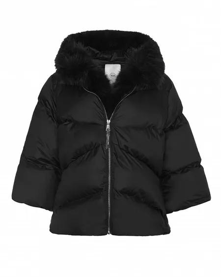 Chaqueta Acolchada Con Rivete De Piel Sintética Bsb